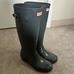Grey Tall Hunter Rain boots women’s size 7